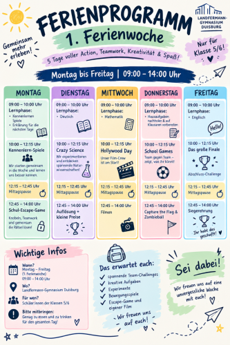 Flyer Ferienprogramm 2026